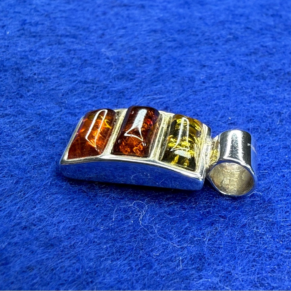 925 Sterling Silver Triple Layer Multi-Colored Ba… - image 8